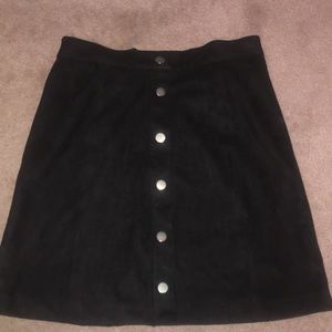 Corduroy black skirt